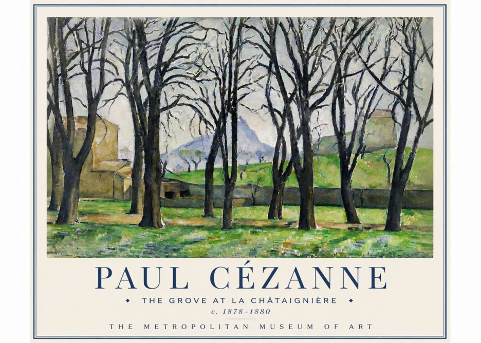 Paul Cézanne The Grove at La Châtaignière No3 - Poster