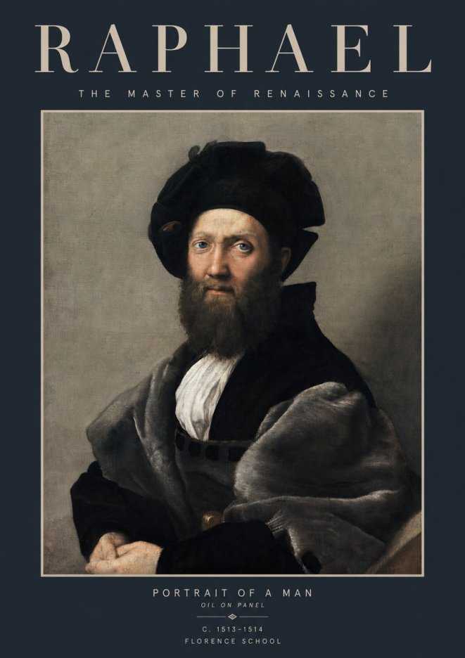 Raphael Portrait of a Man No2 - Poster