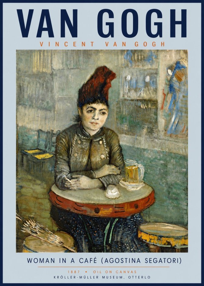 Van Gogh Woman in a Café (Agostina Segatori) No4 - Poster