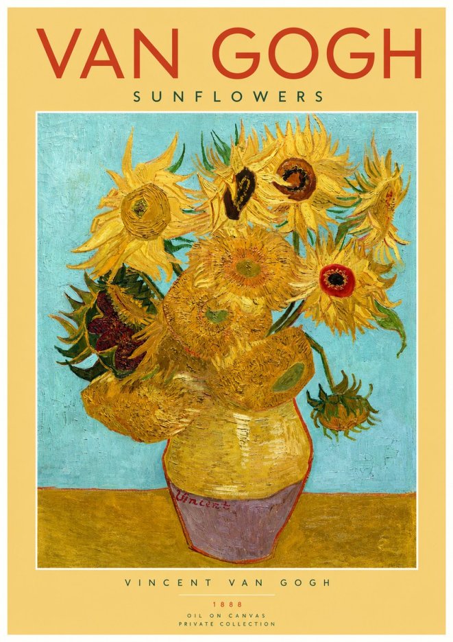 Van Gogh Sunflowers I No2 - Poster