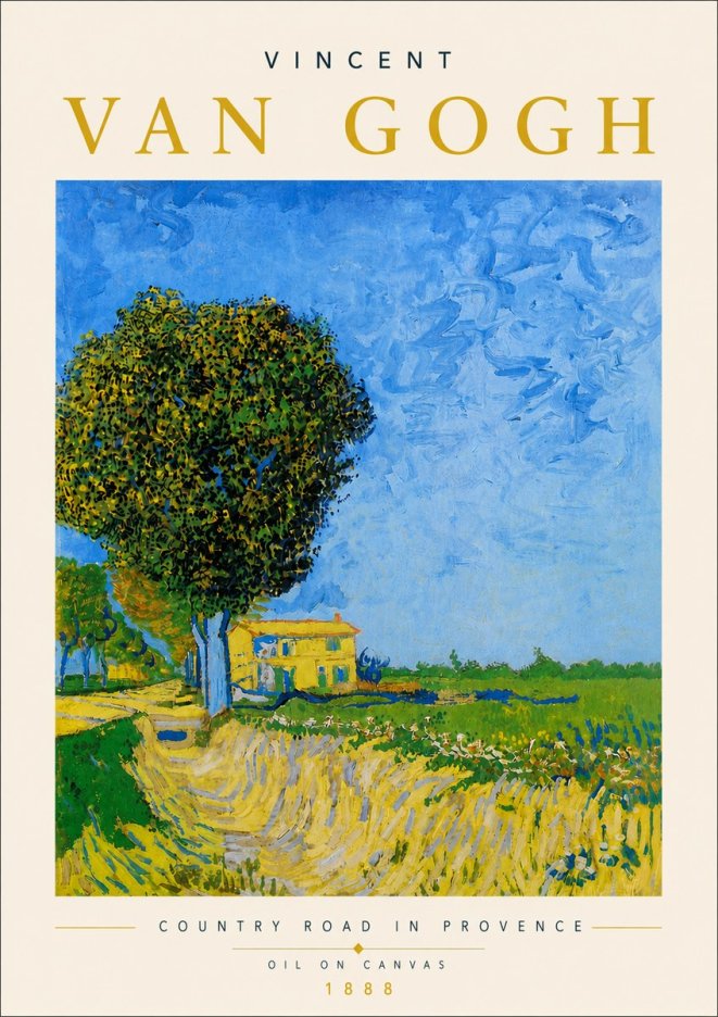 Van Gogh Country Road in Provence II No5 - Poster