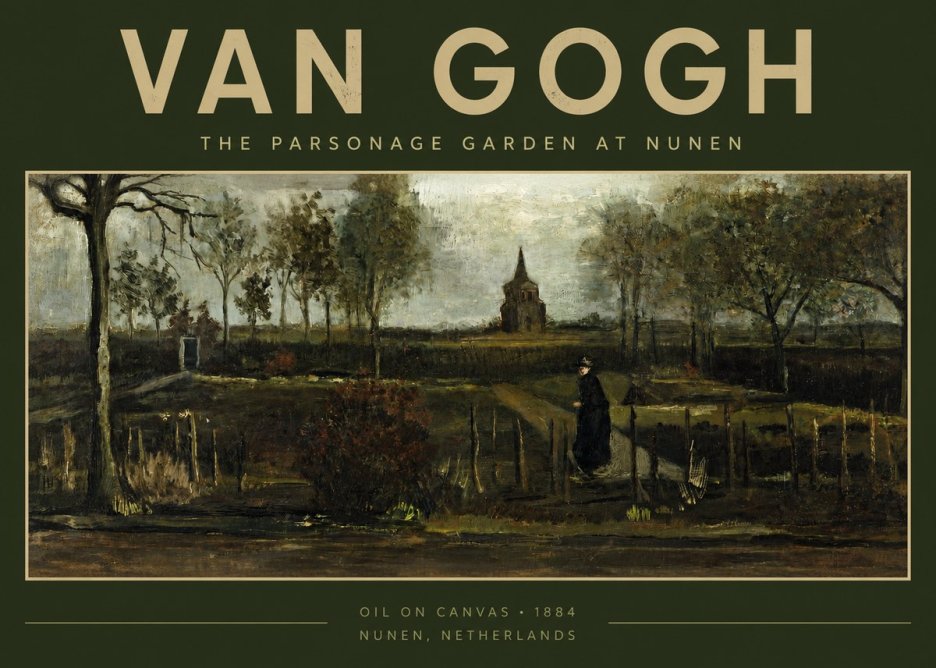 Van Gogh The Parsonage Garden at Nunen No2 - Poster