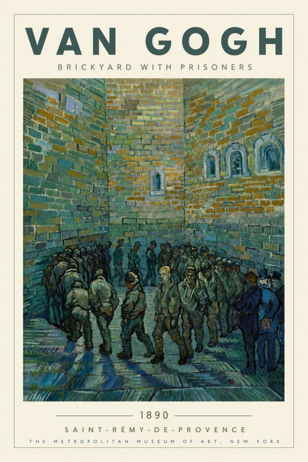 Van Gogh Brickyard with Prisoners No3 - Poster
