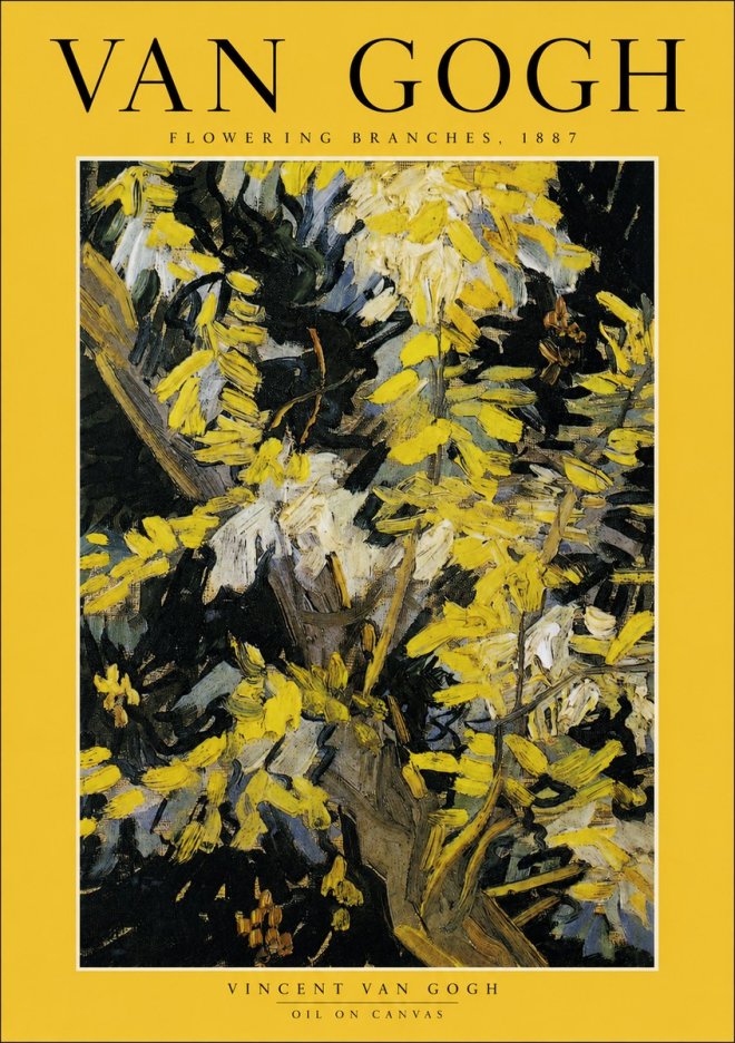 Van Gogh Flowering Branches, 1887 No2 - Poster