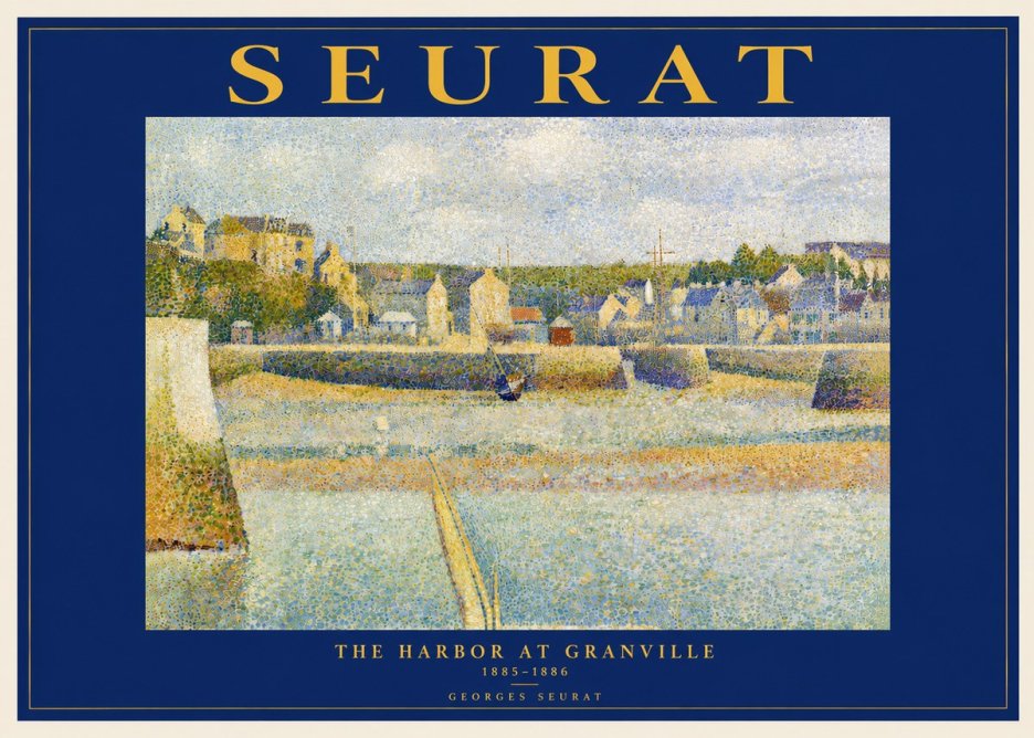 Seurat The Harbor at Granville No4 - Poster