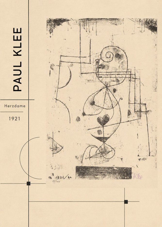 Paul Klee Herzdame No2 - Poster