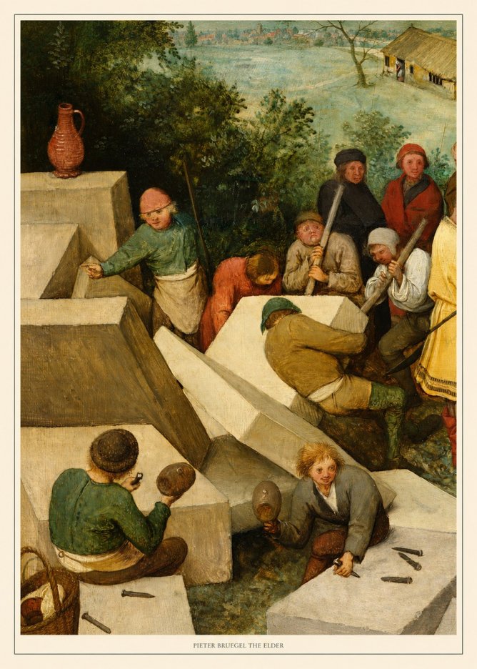 Pieter Bruegel The Tower of Babel V No6 - Poster