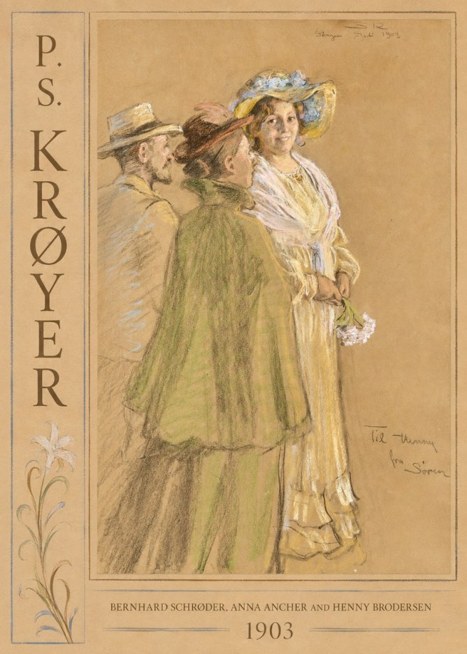 P.S. Krøyer Bernhard Schrøder, Anna Ancher and Henny Brodersen No2 - Poster