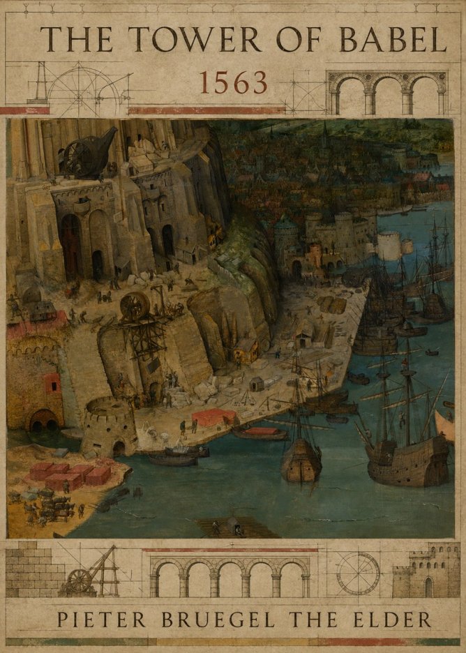 Pieter Bruegel The Tower of Babel VI No2 - Poster