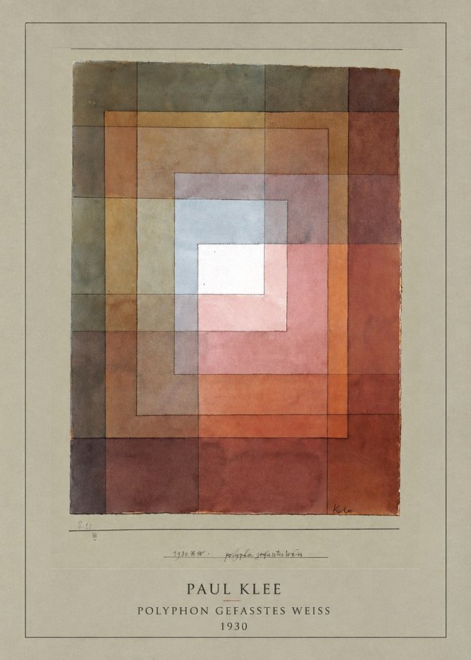 Paul Klee Polyphon Gefasstes Weiss No4 - Poster