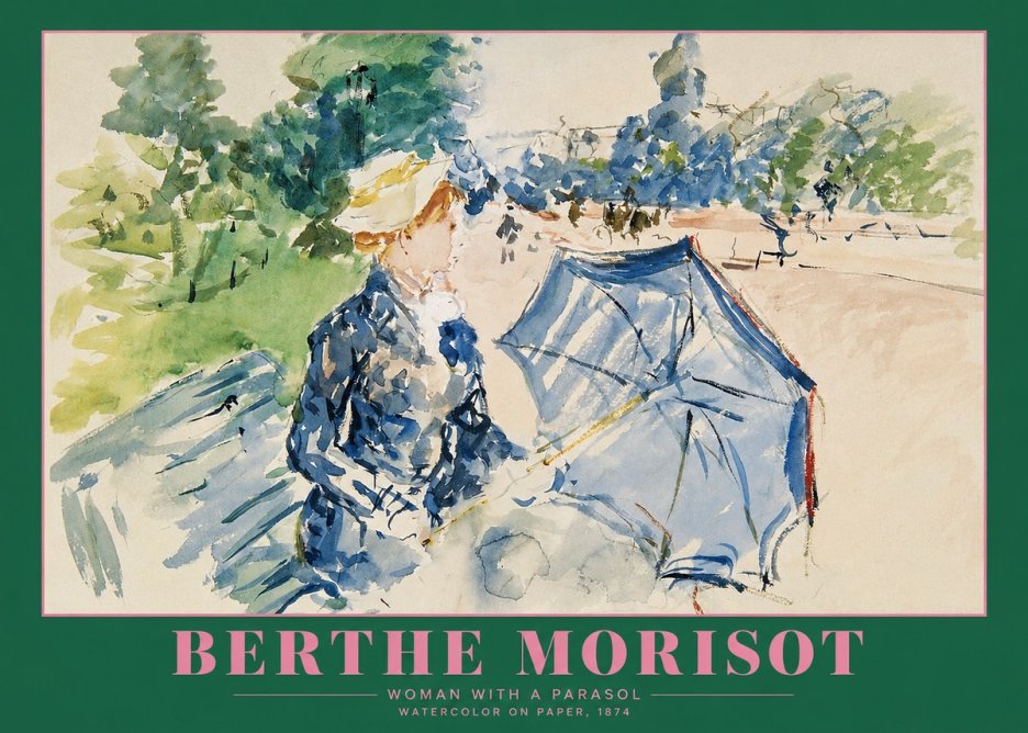 Berthe Morisot Woman with a Parasol No2 - Poster