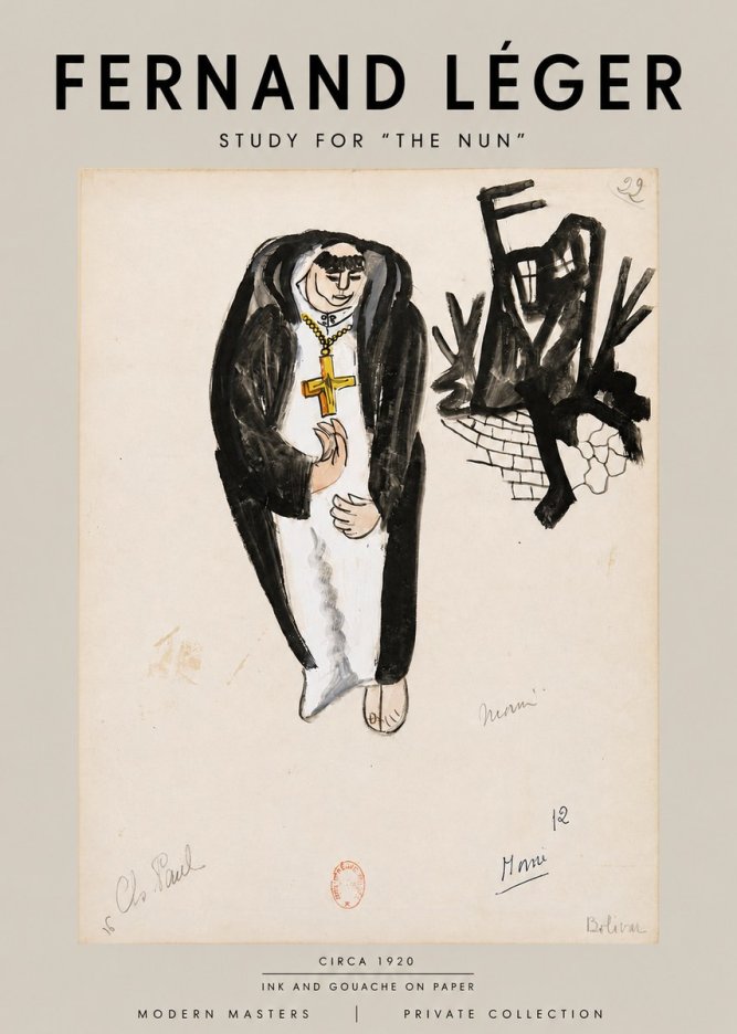 Fernand Léger Study for "the Nun" No4 - Poster