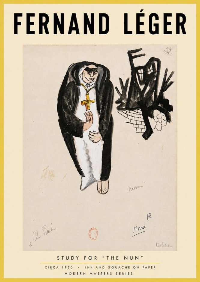 Fernand Léger Study for "the Nun" No5 - Poster