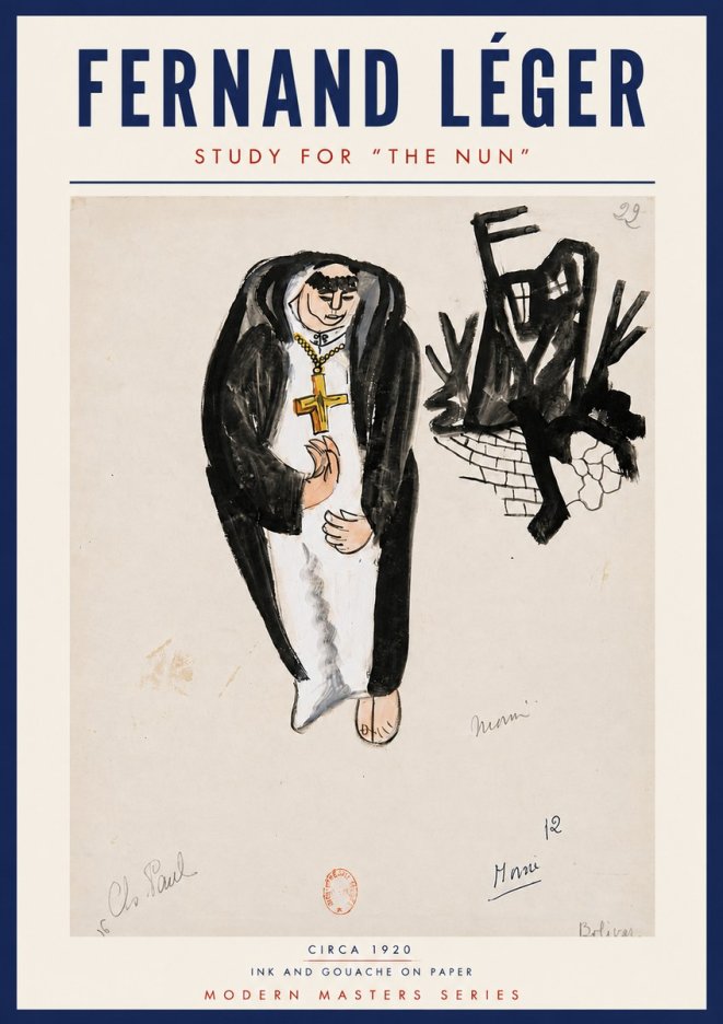 Fernand Léger Study for "the Nun" No6 - Poster