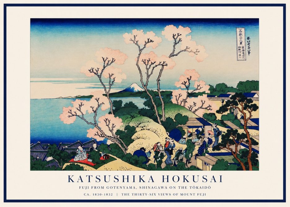 Katsushika Hokusai Fuji from Gotenyama, Shinagawa on the Tōkaidō No1 - Poster