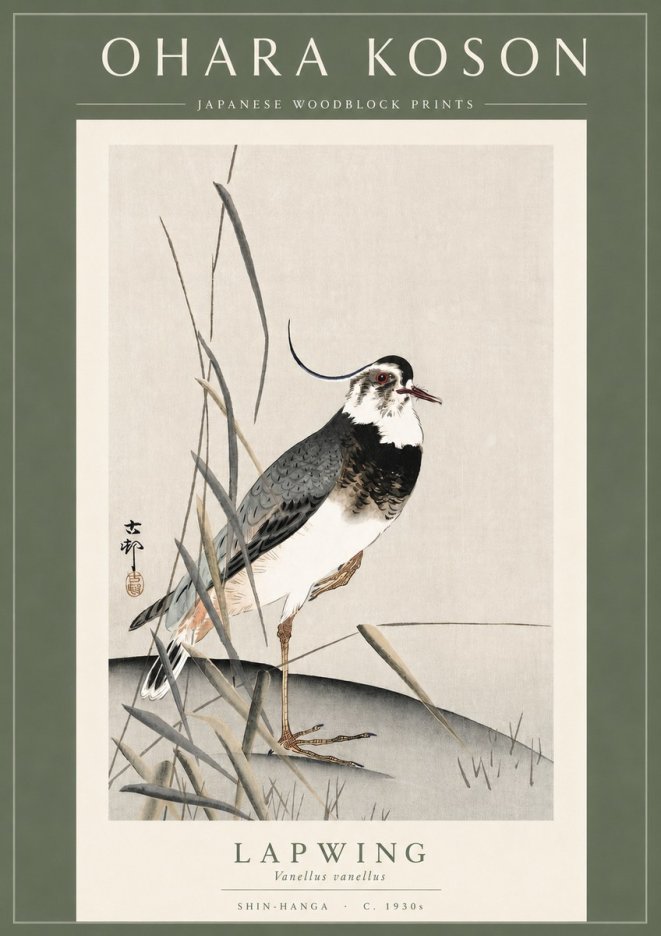 Ohara Koson Lapwing No3 - Poster