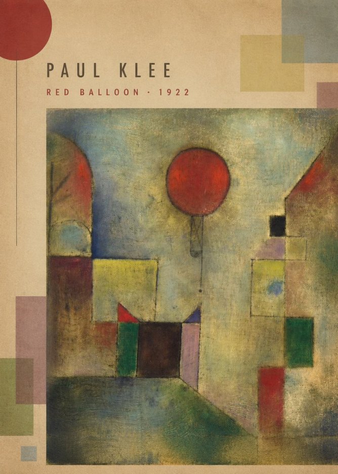 Paul Klee Red Balloon No5 - Poster