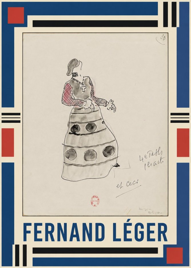Fernand Léger Costume Design for Le Patin No1 - Poster