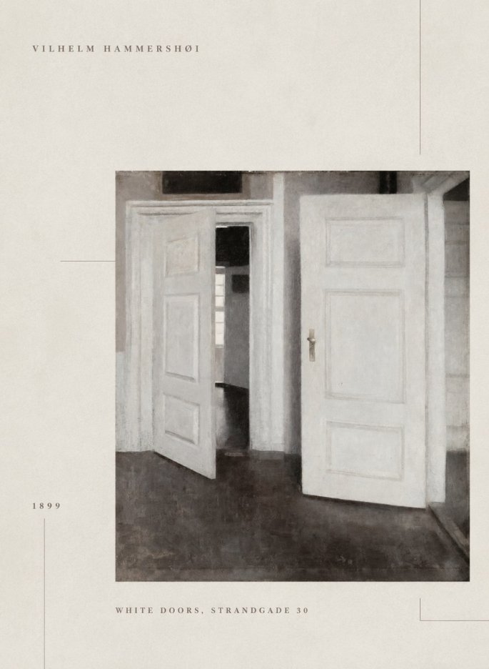 Vilhelm Hammershøi White Doors, Strandgade 30 No6 - Poster