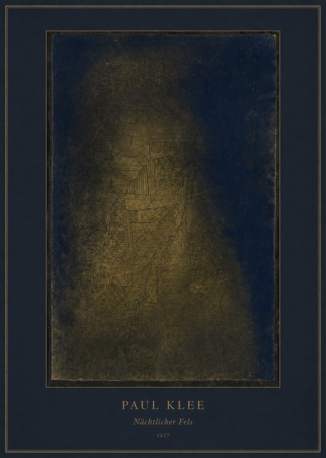 Paul Klee Nächtlicher Fels No3 - Poster