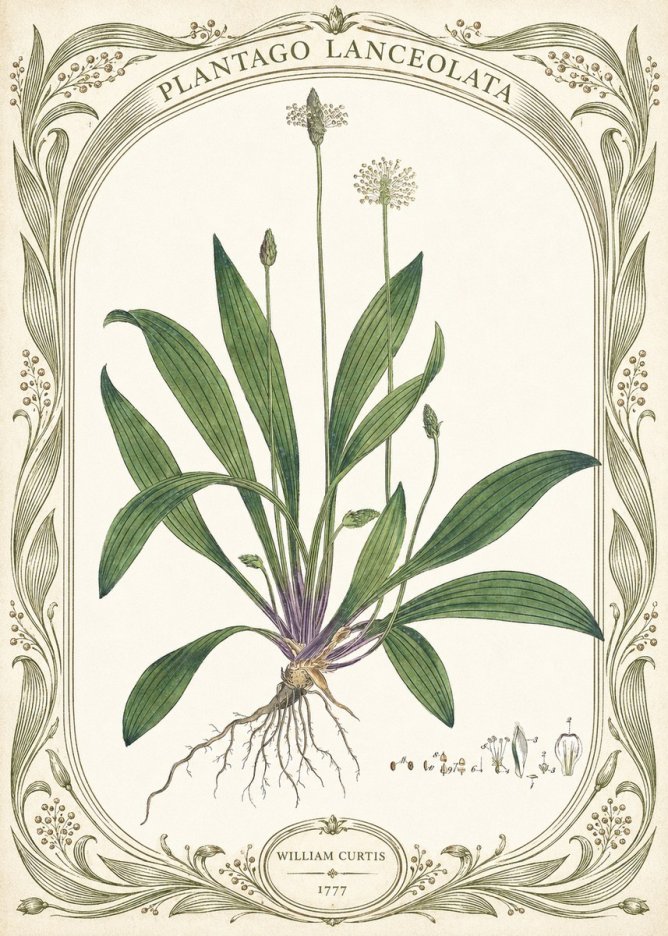William Curtis Plantago Lanceolata III No5 - Poster
