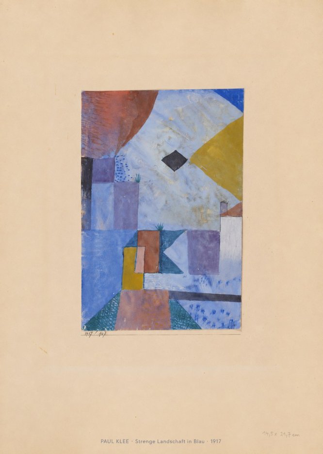 Paul Klee Strenge Landschaft in Blau No5 - Poster