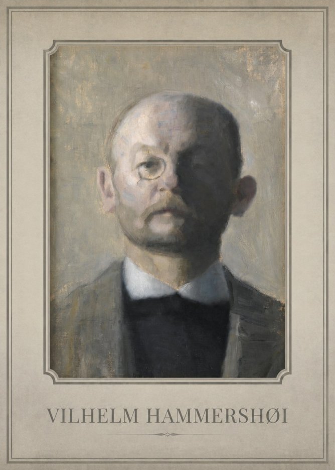 Vilhelm Hammershøi Self-portrait I No1 - Poster