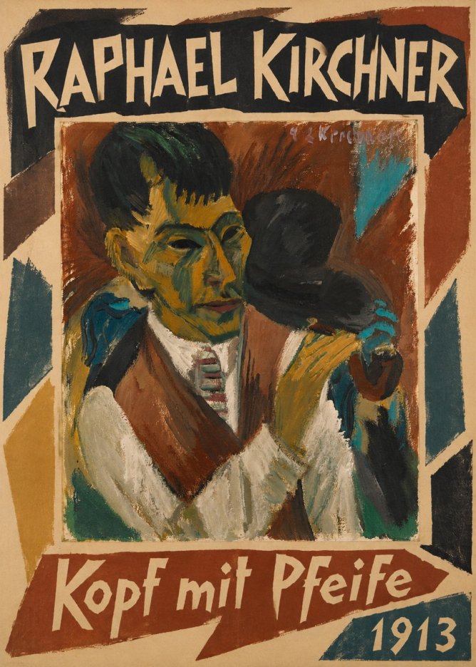 Raphael Kirchner Kopf Mit Pfeife No1 - Poster