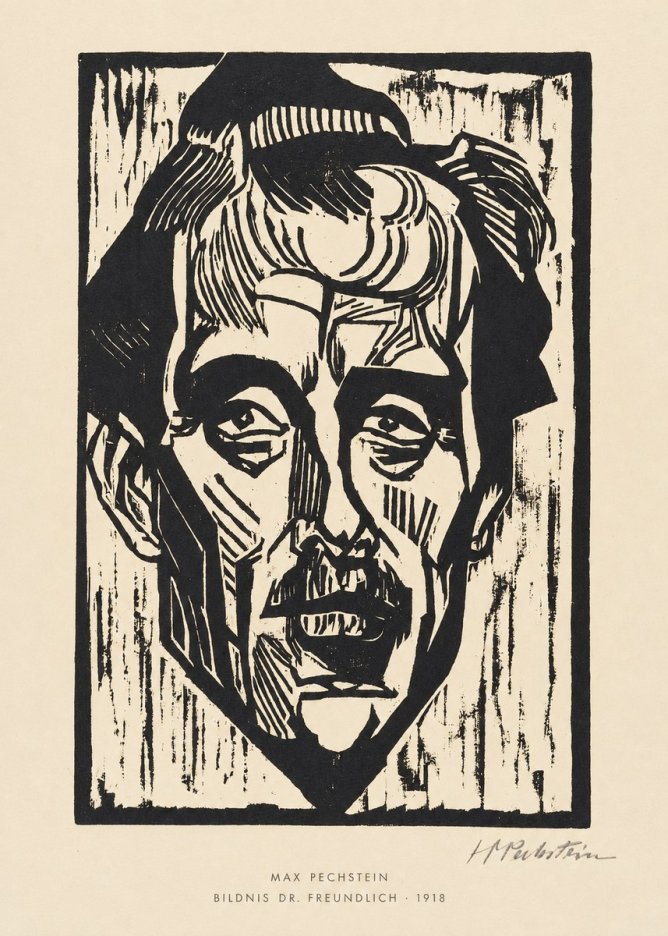 Max Pechstein Bildnis Dr. Freundlich • 1918 No5 - Poster