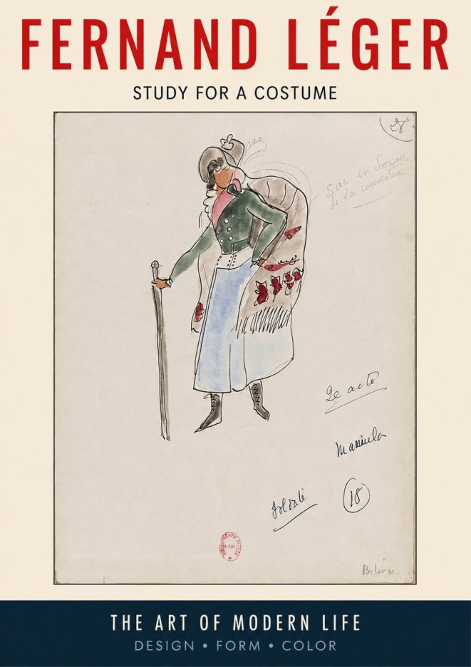 Fernand Léger Study for a Costume No2 - Poster