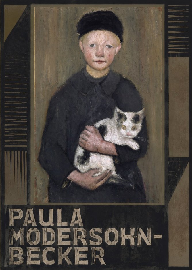 Paula Modersohn-Becker Girl with Cat No4 - Poster