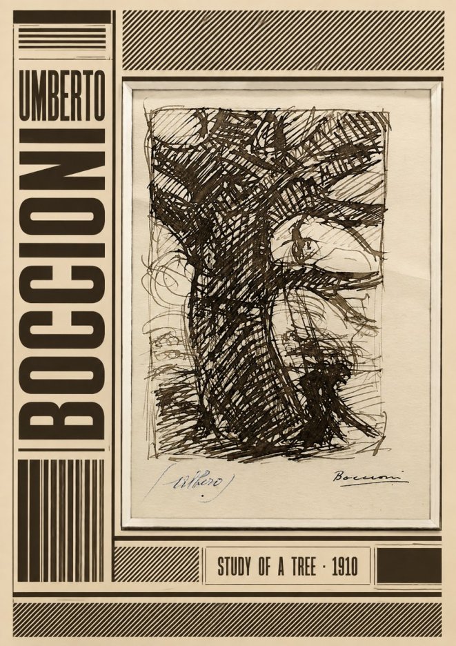 Umberto Boccioni Study of a Tree No4 - Poster