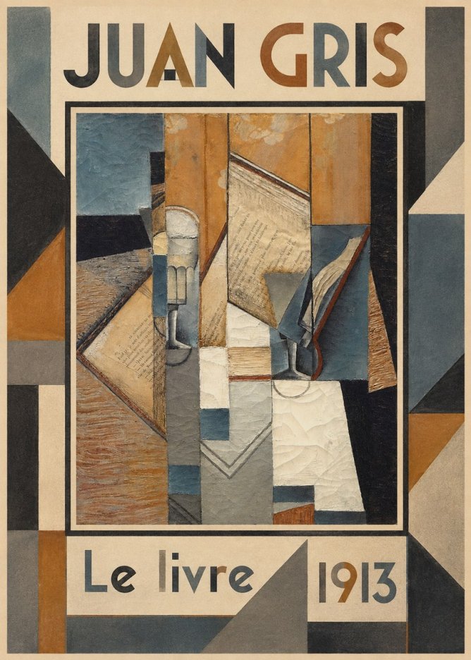 Juan Gris Le Livre No4 - Poster