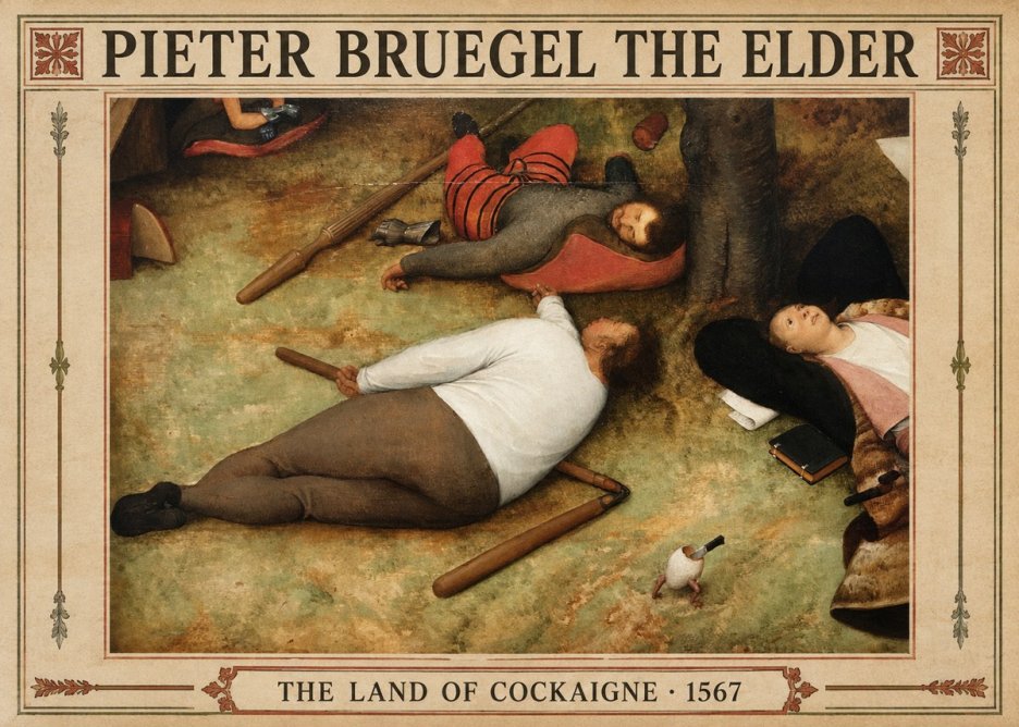 Pieter Bruegel The Land of Cockaigne I No3 - Poster