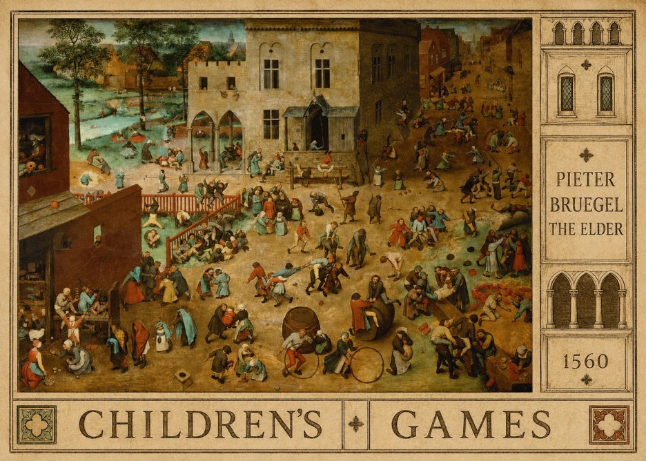 Pieter Bruegel Children's Games II No4 - Poster