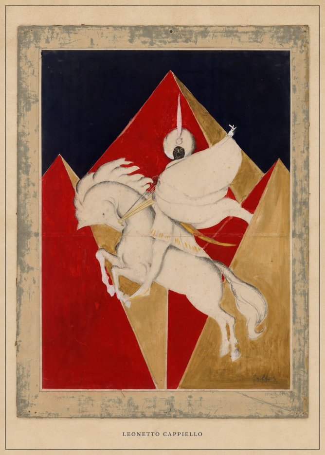 Leonetto Cappiello Rider on a White Horse No6 - Poster