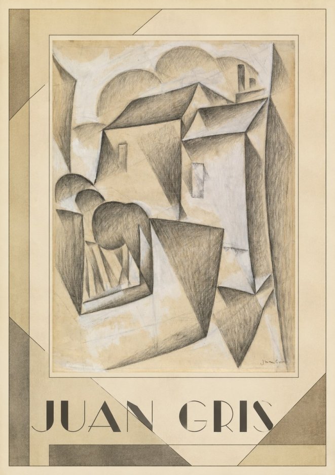 Juan Gris Houses in Paris No1 - Poster