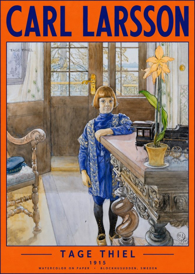 Carl Larsson The Artist's Son, Tage Thiel No6 - Poster