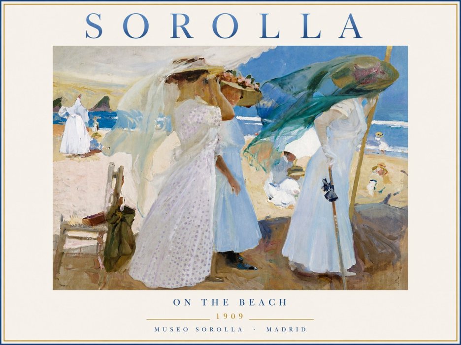 Sorolla On the Beach No5 - Poster
