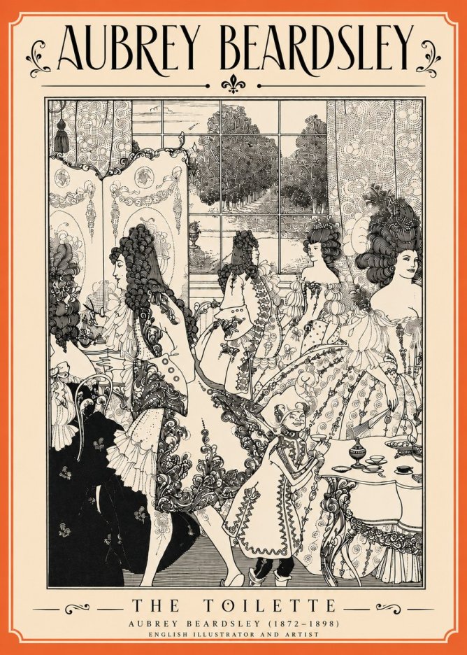 Aubrey Beardsley The Toilette No4 - Poster