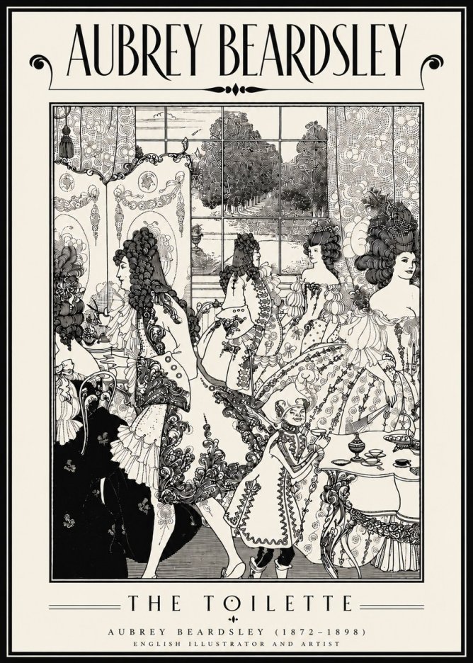 Aubrey Beardsley The Toilette No6 - Poster