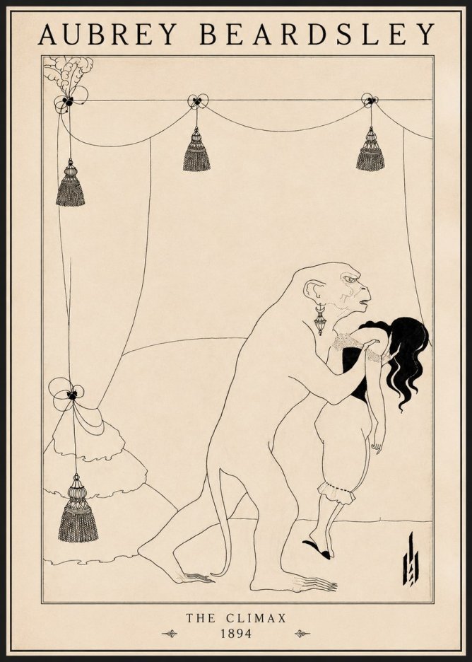 Aubrey Beardsley The Climax No1 - Poster