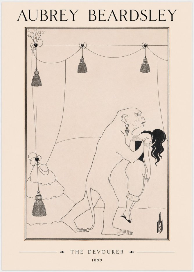 Aubrey Beardsley The Climax No3 - Poster
