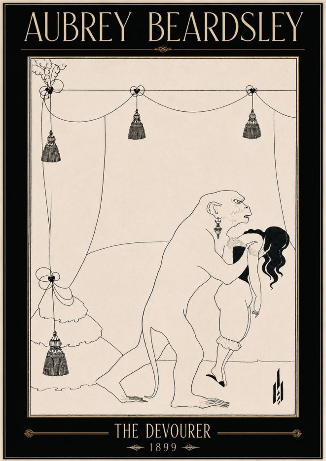 Aubrey Beardsley The Climax No5 - Poster