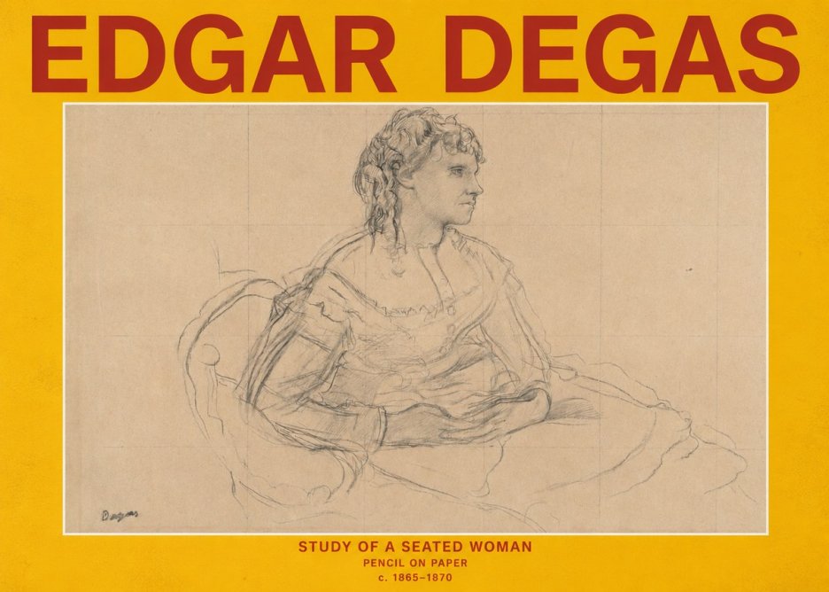 Edgar Degas Study of a Seated Woman No2 - Poster