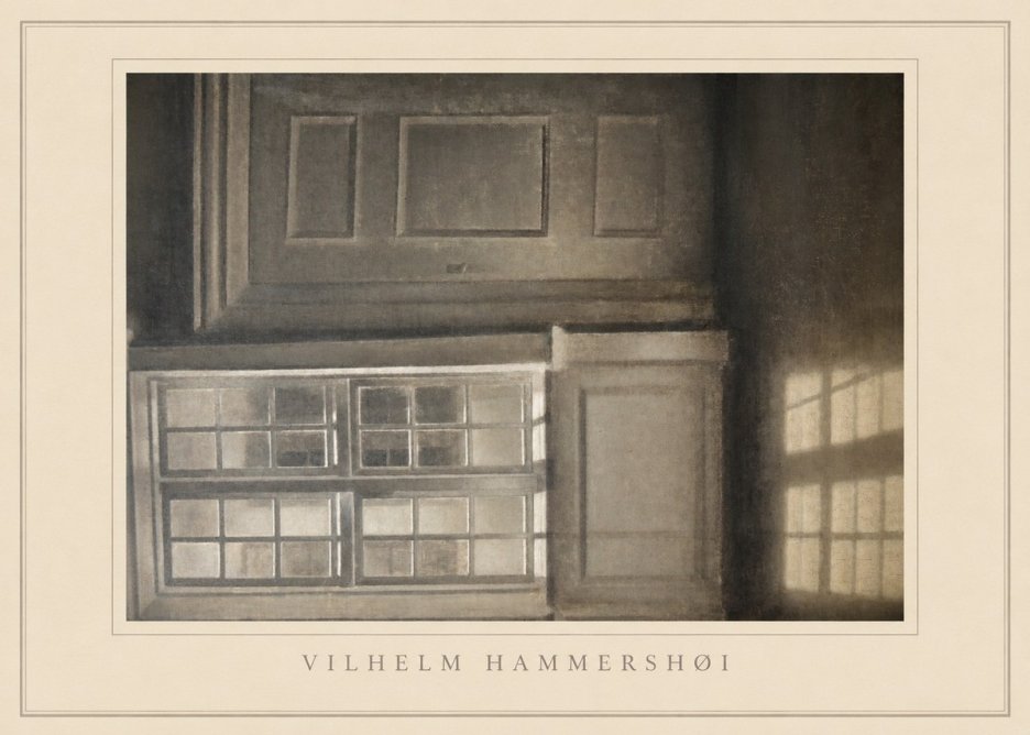 Vilhelm Hammershøi Interior with Window No5 - Poster