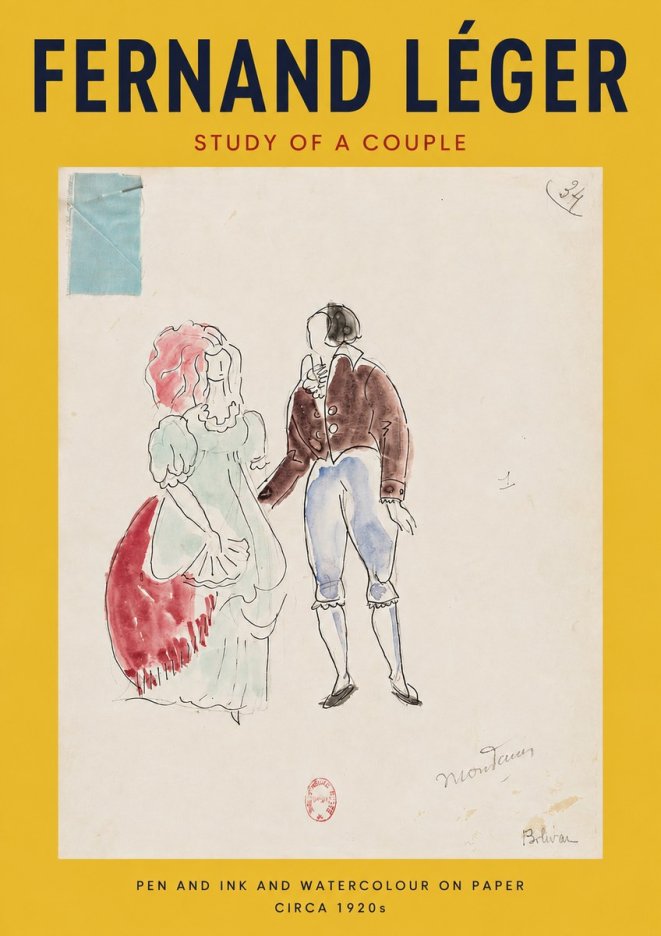 Fernand Léger Study of a Couple No5 - Poster