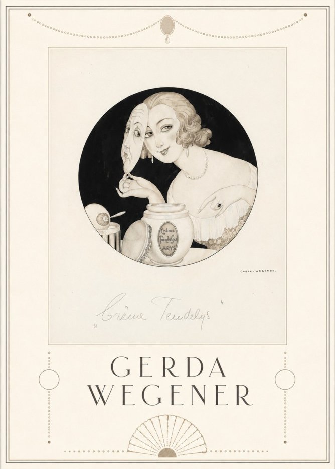 Gerda Wegener Crème Teindelys I No5 - Poster