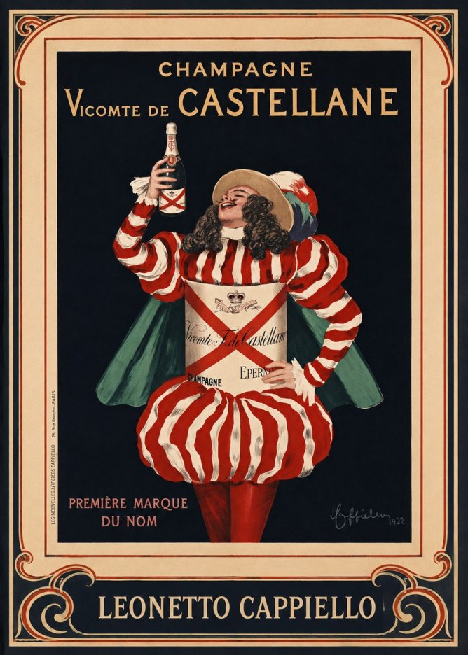 Leonetto Cappiello Champagne Vicomte De Castellane No1 - Poster