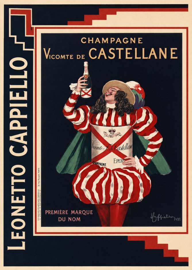 Leonetto Cappiello Champagne Vicomte De Castellane No2 - Poster